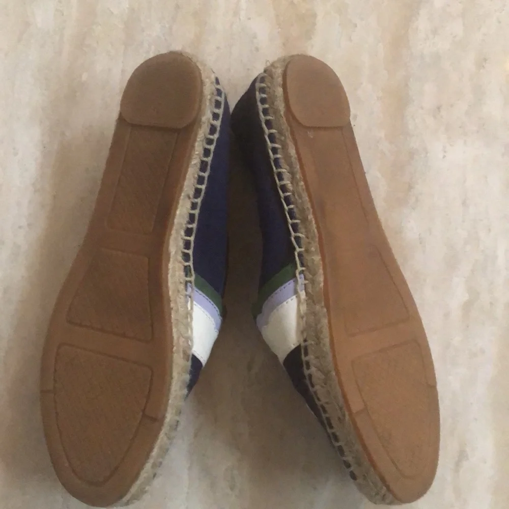TORY BURCH ESPADRILLE logo canvas/leather